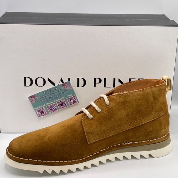 DONALD PLINER CHUCK \'MADE IN ITALY\' COGNAC SUEDE LACE-UP BOOTS‎ (10)